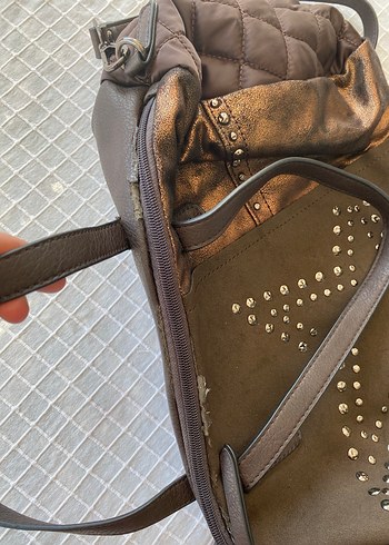 Y2k vintage bohem süet deri geniş çanta - Görsel 8