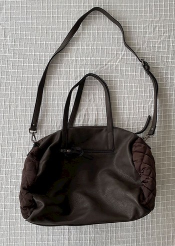 Y2k vintage bohem süet deri geniş çanta - Görsel 3