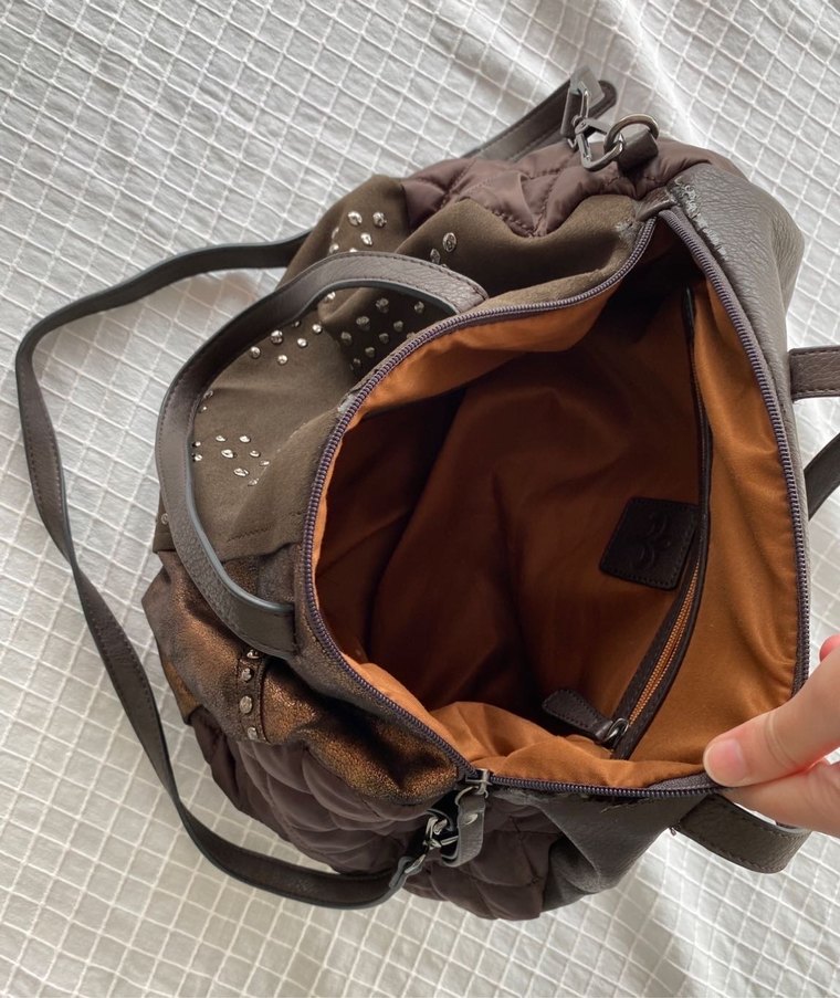 Y2k vintage bohem süet deri geniş çanta - Görsel 4