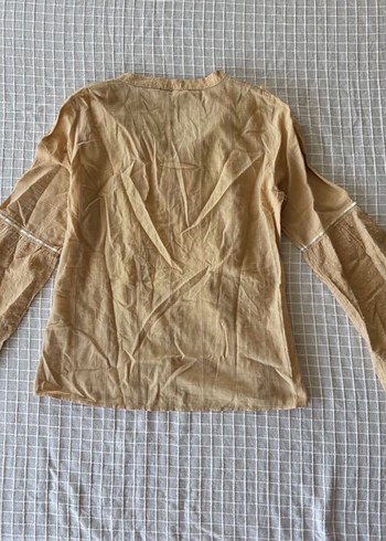 Y2k vintage coquette 2000s krem gömlek - Görsel 3