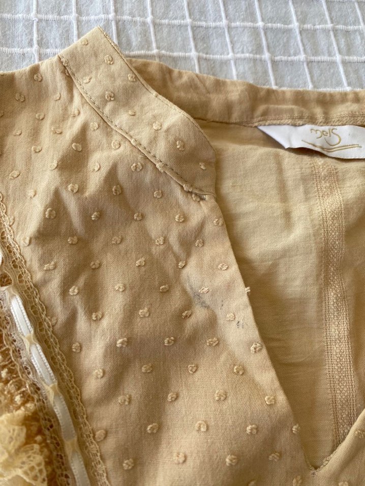 Y2k vintage coquette 2000s krem gömlek - Görsel 4