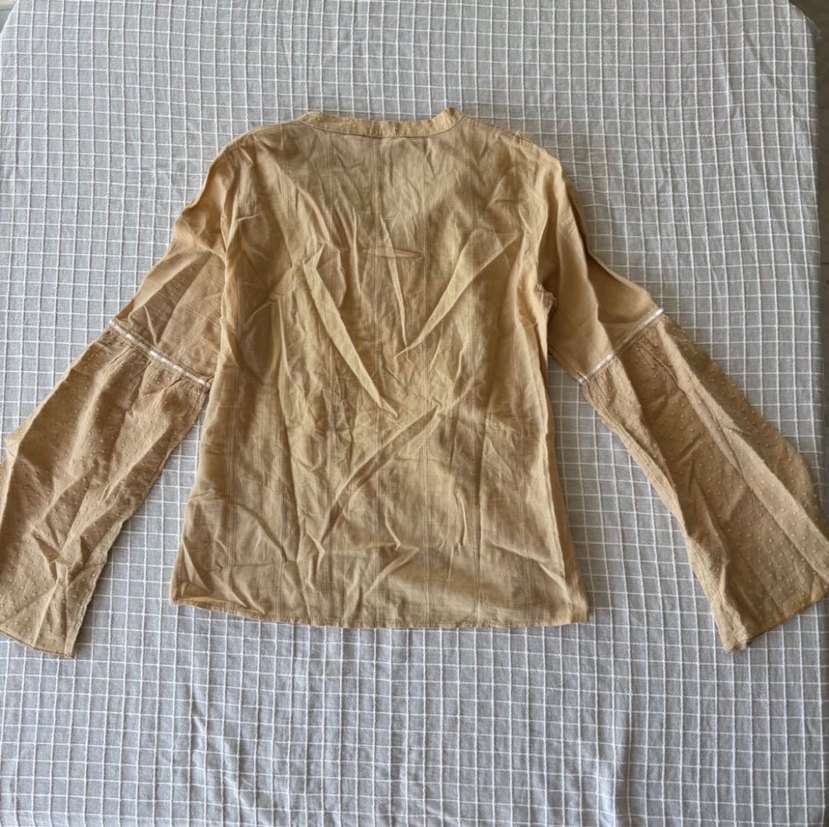 Y2k vintage coquette 2000s krem gömlek - Görsel 3