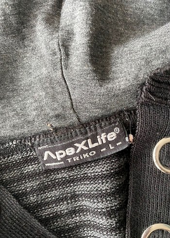 Y2k vintage downtown siyah çizgili kapüşonlu sweatshirt - Görsel 5