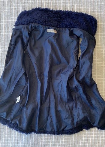 Y2k vintage fur lacivert peluş yelek - Görsel 3