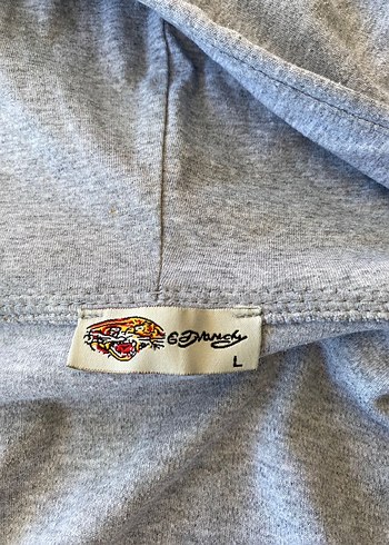 Ed hardy y2k vintage gri hırka zip ceket sweatshirt hoodie - Görsel 6