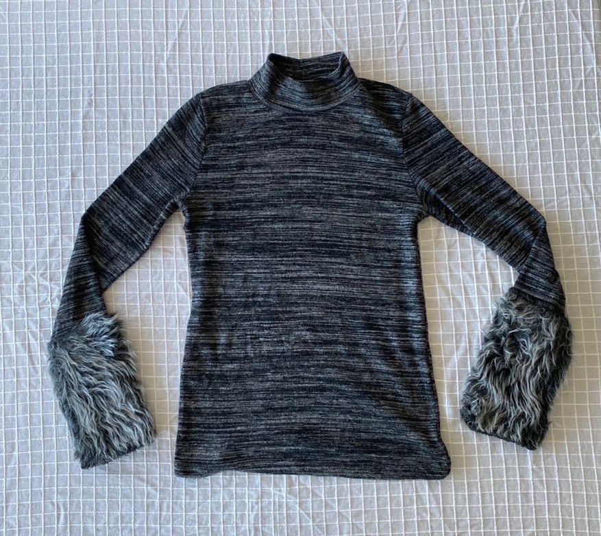 Fur y2k vintage baddie kazak bluz - Görsel 4