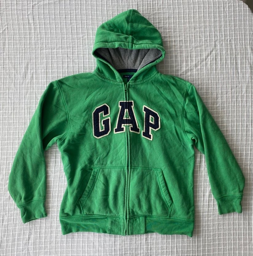 Gap y2k vintage yeşil hırka sweatshirt ceket - Görsel 3