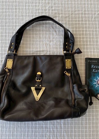 Y2k vintage downtown acı kahverengi orjinal deri çanta - Görsel 4