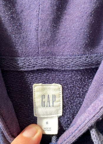 Gap lacivert orijinal zip kapüşonlu hırka ceket sweatshirt - Görsel 6