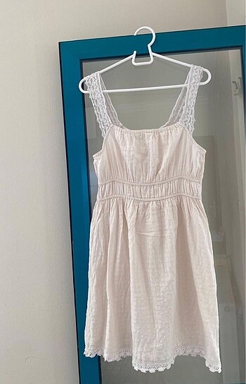 38 Beden Coquette y2k lolita krem dantelli elbise