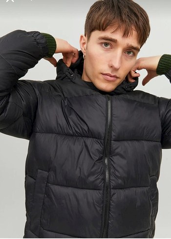Jack Jones Rüzgar Geçirmez Kapüşonlu Puffer Mont - Görsel 2