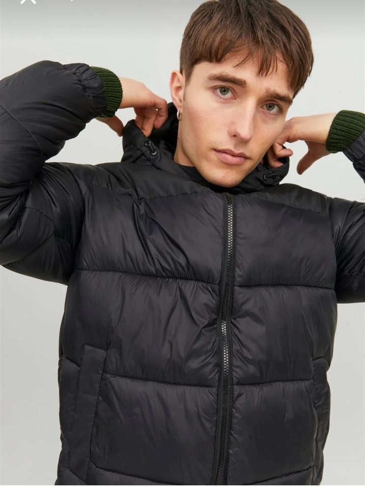 Jack Jones Rüzgar Geçirmez Kapüşonlu Puffer Mont - Görsel 2