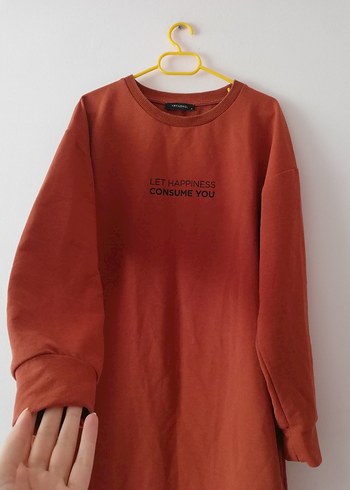 m Beden kahverengi Renk Kiremit Renk Tunik Sweatshirt