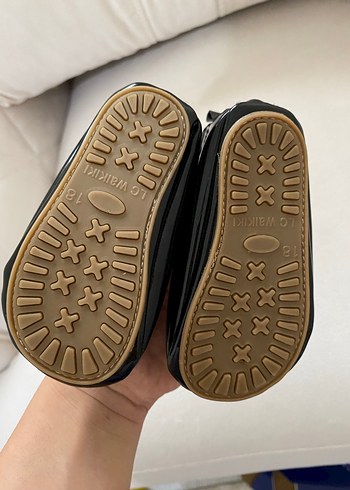 Kız Çocuk Siyah Rugan Babet Ayakkabı - Görsel 3