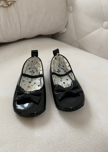 Kız Çocuk Siyah Rugan Babet Ayakkabı - Görsel 2
