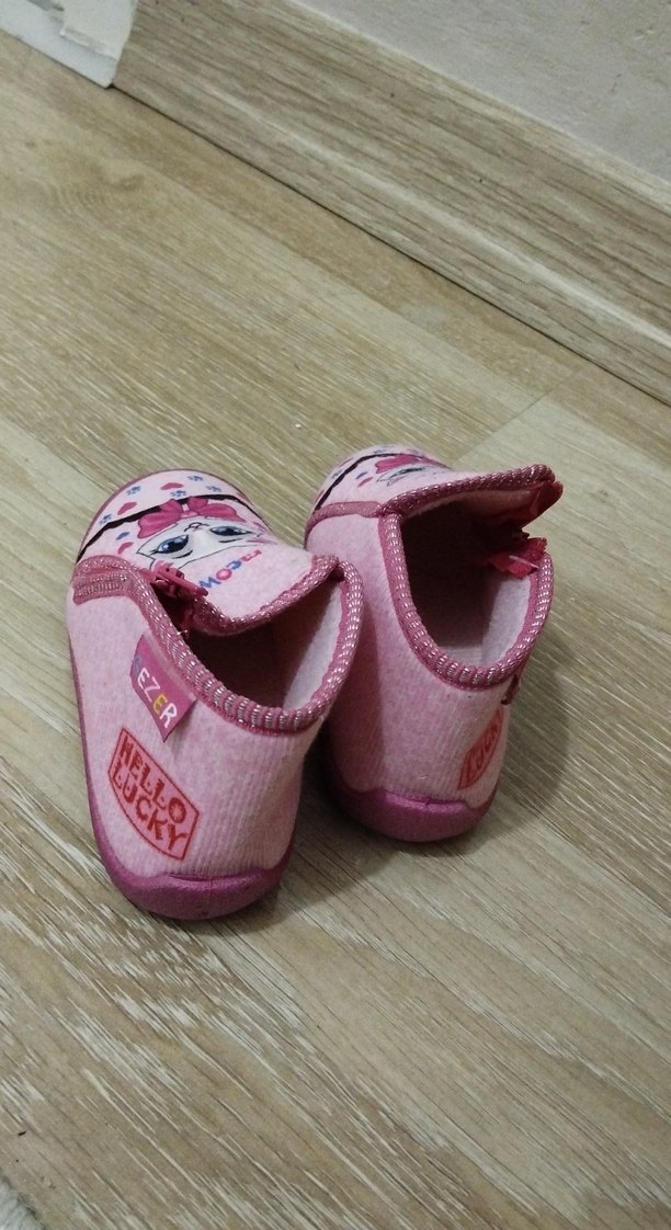 Kız Çocuk Pembe Nakışlı Sıcak Ev Terliği - Görsel 3