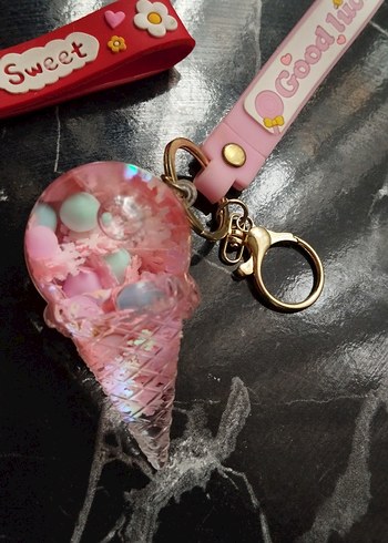 Pembe Bohem Püsküllü Renkli Anahtarlık - Görsel 4