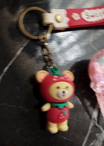 Pembe Bohem Püsküllü Renkli Anahtarlık - Görsel 3