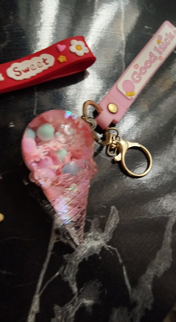 Pembe Bohem Püsküllü Renkli Anahtarlık - Görsel 5