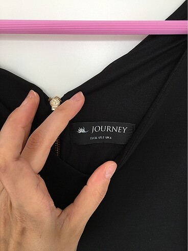 xs Beden Journey siyah elbise