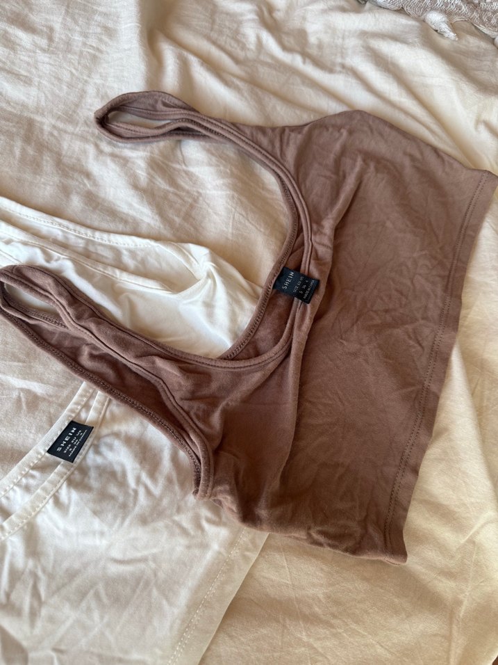 Minimalist Bej beyaz Kadın Bralet - Görsel 3