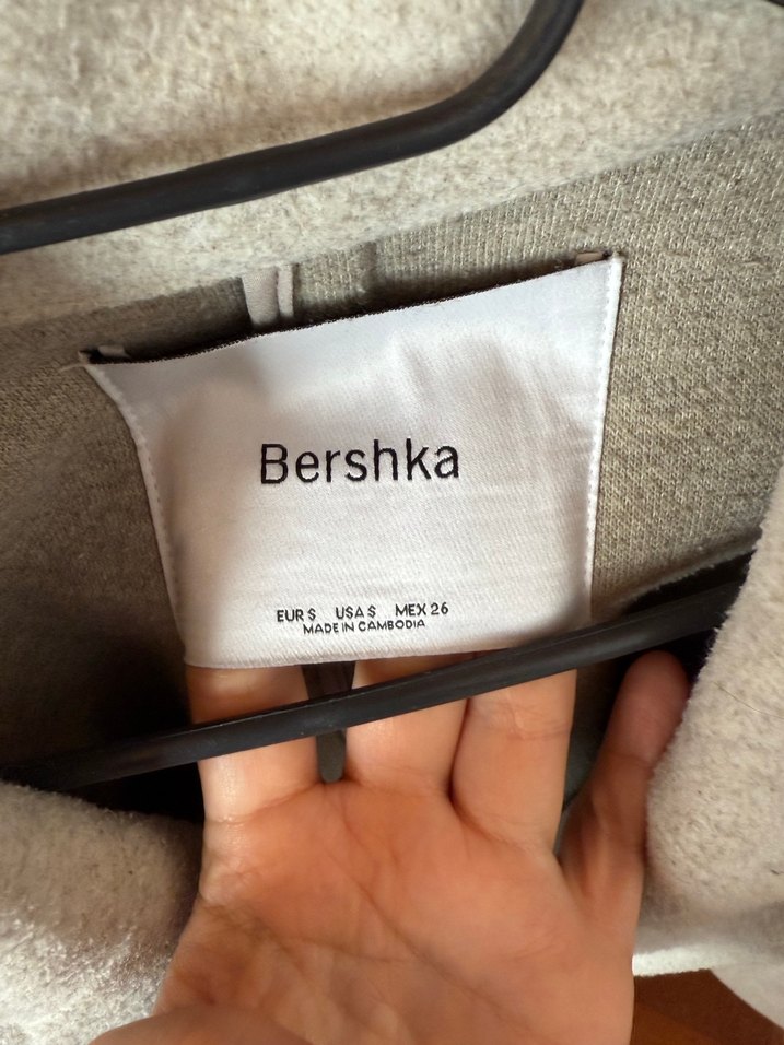 Bej Tek Düğmeli Uzun Kaban - Görsel 3