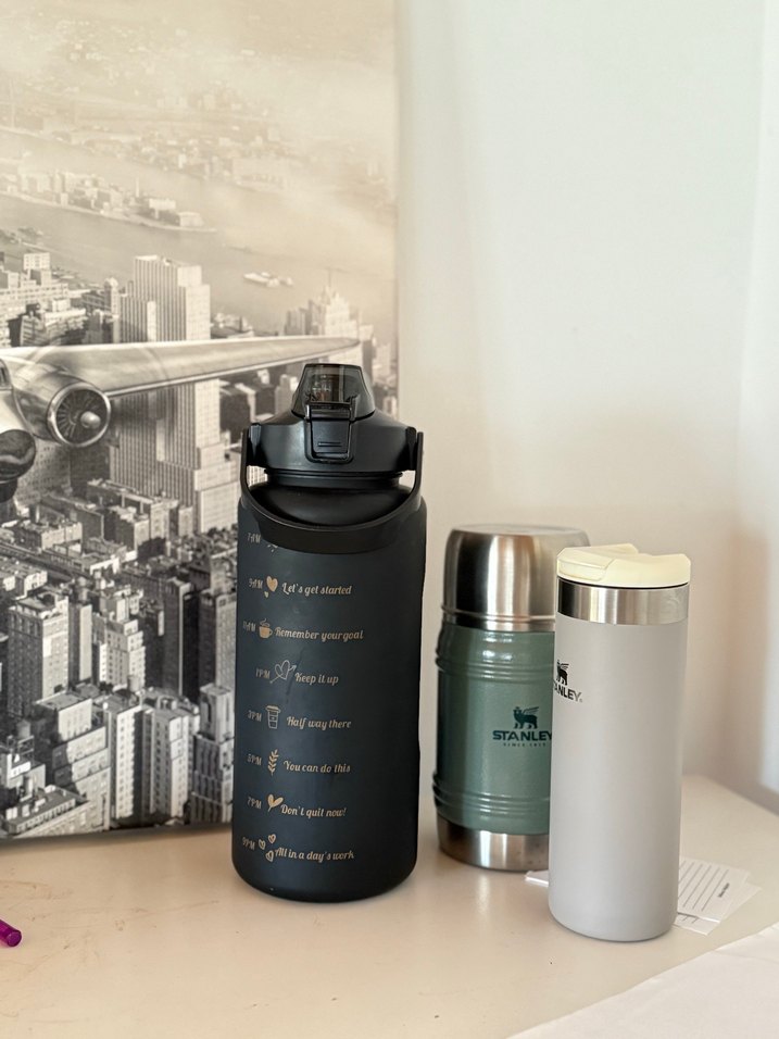 Çocuklar için Siyah Termos Matara - Görsel 2