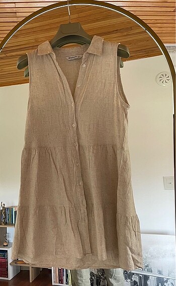 Stradivarius Keten elbise