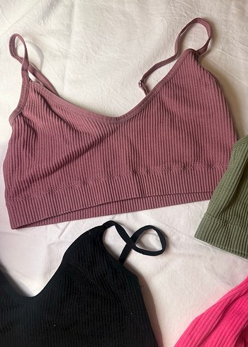 H&M Kadın Mini Atlet Bralet üç Renkli