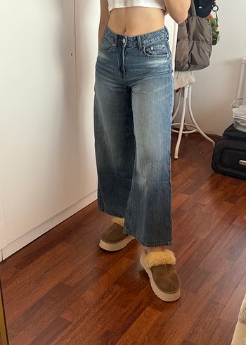 H&M Bol kesim midi kot pantolon