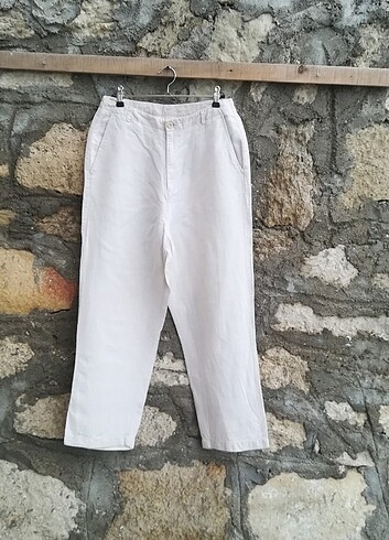 Vintage Keten Pantolon 