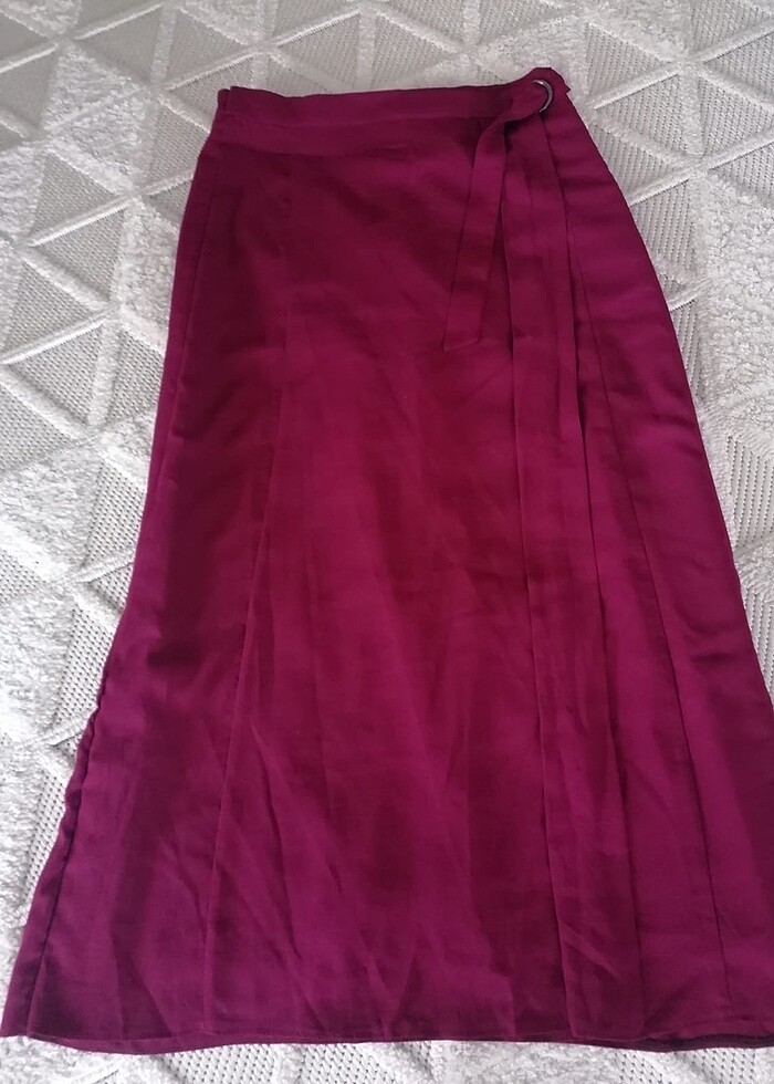 Önden bağlamalı etek - Görsel 4