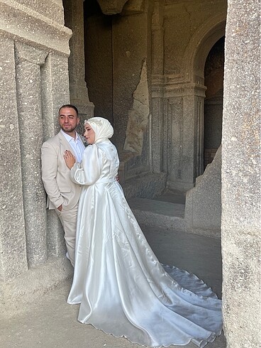 46 Beden beyaz Renk Nikah elbisesi