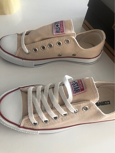 39 Beden Bej renk Converse teşhir ürün A kalite