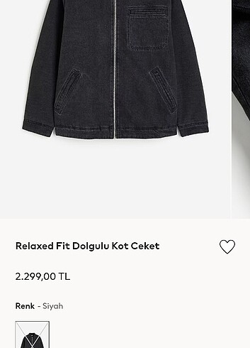 s/m Beden #H&M Dolgulu Kot Ceket Hem Erkek Hem Kız için Uygun 