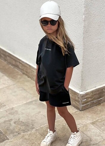 11-12 Yaş Beden Unisex çocuk şortlu takım