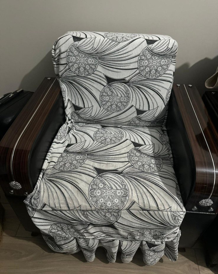 Gri Desenli Modern Kanepe Örtüsü - Görsel 2