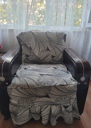 Diğer Gri Desenli Modern Koltuk Örtüsü
