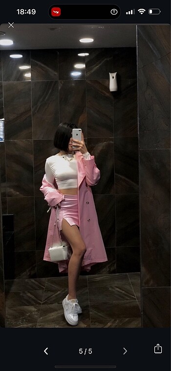 s Beden pembe Renk Pembe trenckot