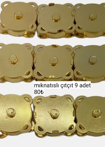 Altın 9'lu Mıknatıslı Çıtçıt