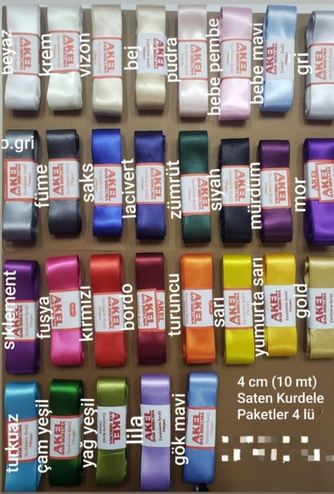 4 cm Saten Kurdele (10 metre) - Görsel 2