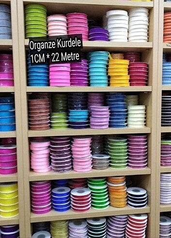 1 CM ORGANZE KURDELE (22 METRE)