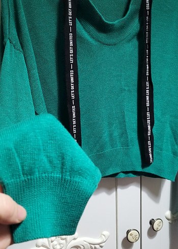 H&m kapüşonlu İnce triko kazak - Görsel 2