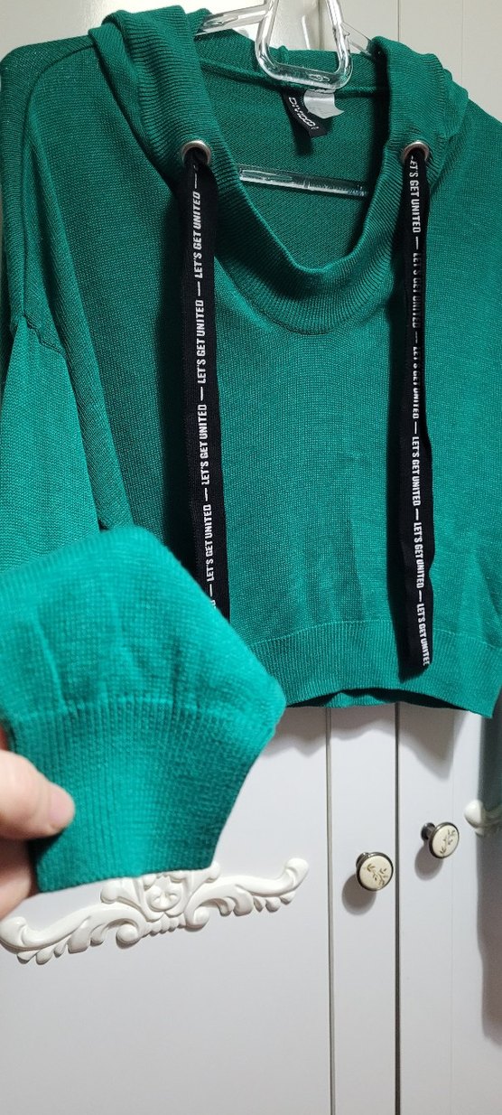 H&m kapüşonlu İnce triko kazak - Görsel 2