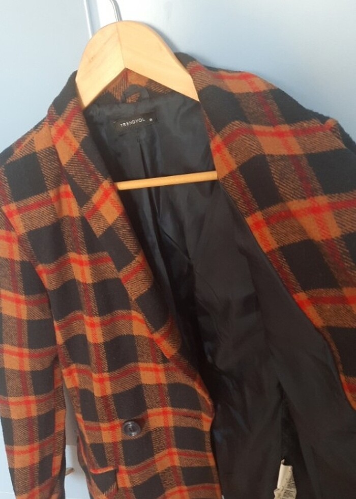 Ekoseli ceket - Görsel 2