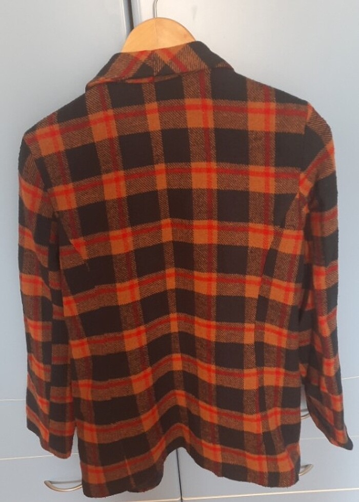 Ekoseli ceket - Görsel 4