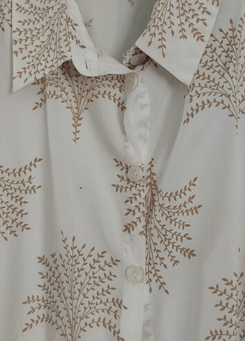 Bayan gömlek desenli beyaz - Görsel 3