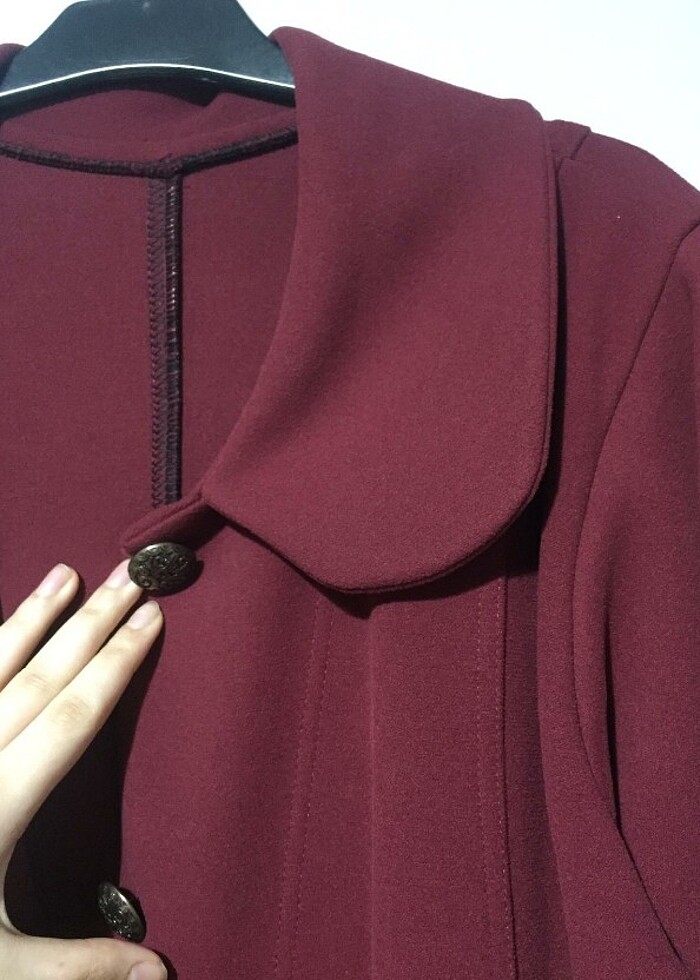 Büyük beden ferace pardesü tunik kaban - Görsel 2