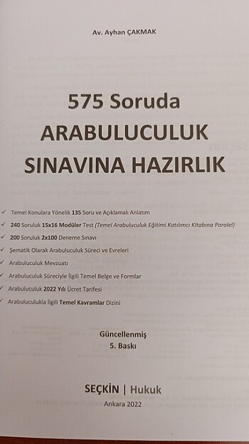  575 Soruda Arabuluculuk Sınavına Hazırlık 