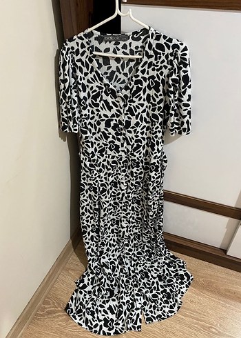 Diğer Olalook Marka Zebra Desenli Uzun Elbise